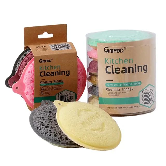 HASTHIP 6Pcs Kitchen Sponge Scrubber Pads Multi Color Coarse Cleaning Scrubbing Pads No-Mark Cleaning Sponge Pads for Pots, Sink, Dishes Reuseable Sponge Scrubbing Pads HASTHIP 6Pcs Kitchen Sponge Scrubber Pads Multi Color Coarse Cleaning Scrubbing Pads No-Mark Cleaning Sponge Pads for Pots, Sink, Dishes Reuseable Sponge Scrubbing Pads